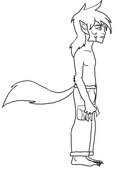Ben Wolf with Tail from Ben 10 Coloring Page