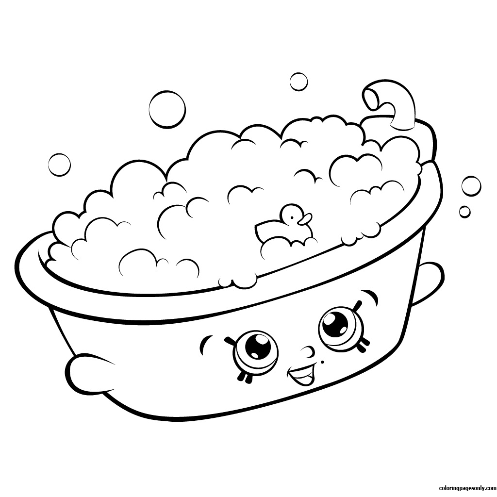 Bertha Bath Shopkin Season 5 Coloring Page - Free Coloring Pages Online