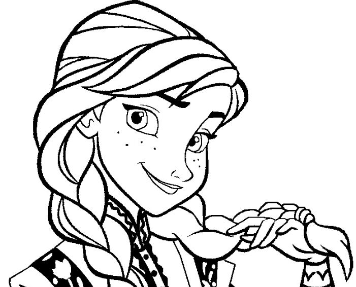 Best Anna Frozen Coloring Page