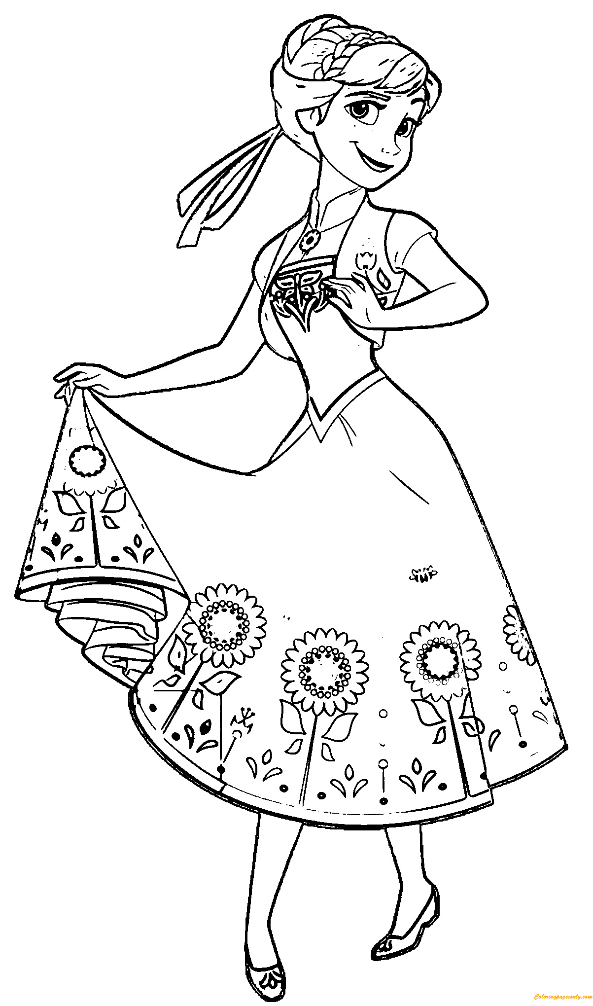 Best Anna Coloring Page - Free Printable Coloring Pages