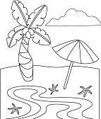 Best Beach 1 Coloring Page