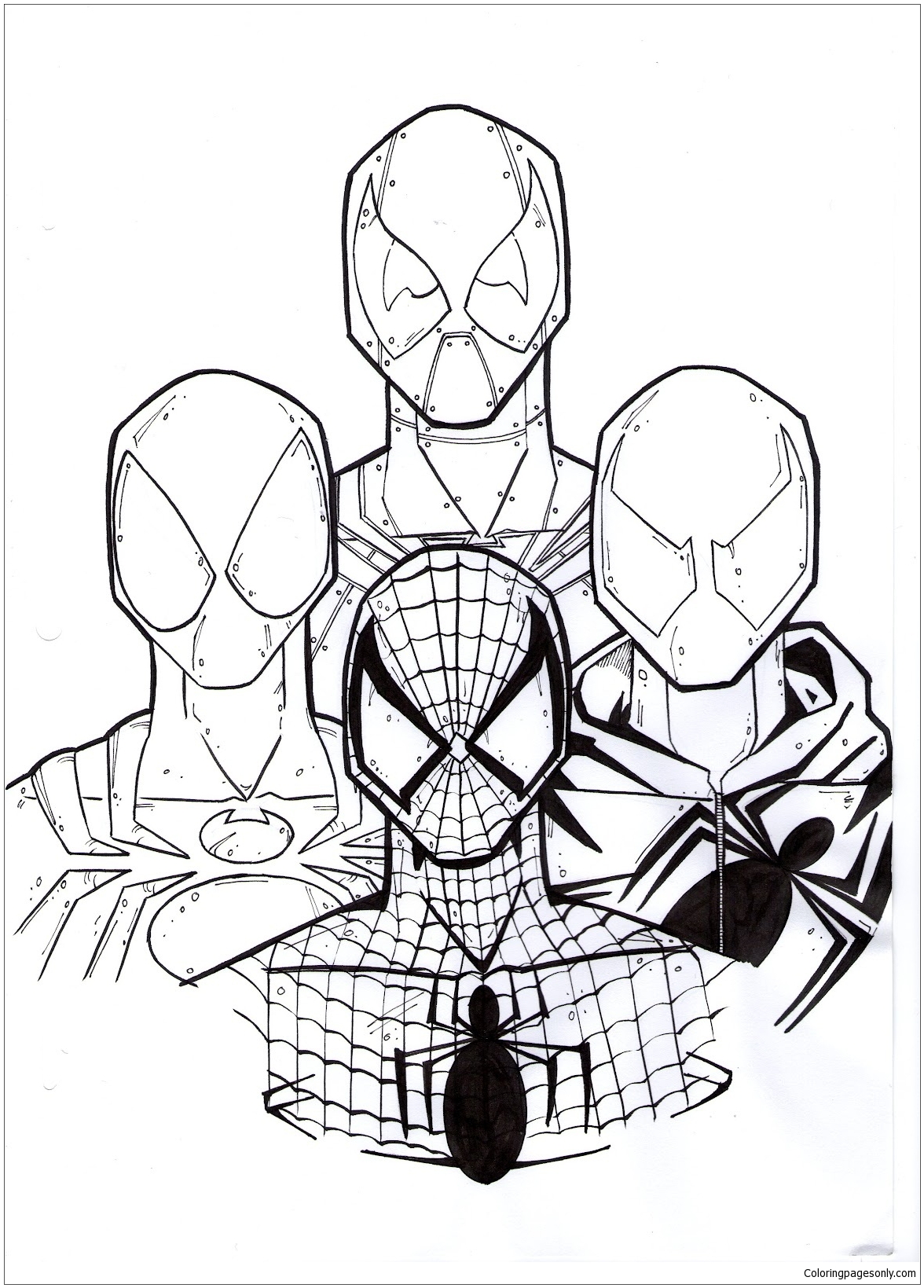 Download Best Deadpool And Spiderman Coloring Page - Free Coloring Pages Online