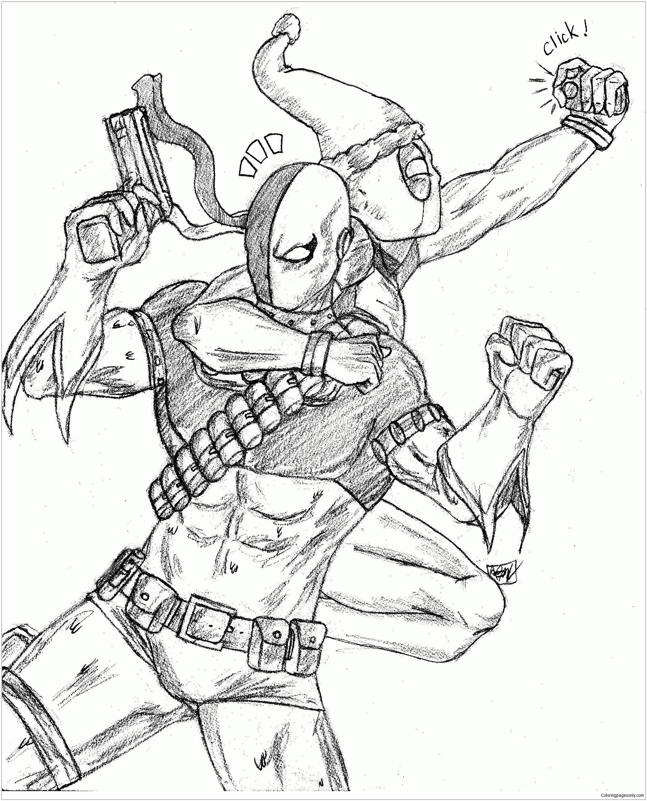 Deadpool Printable Coloring Pages