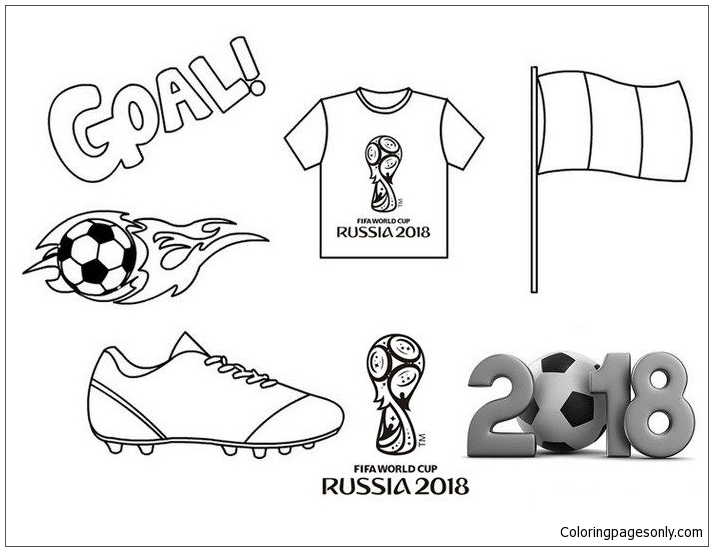 Best FIFA World Cup 2018 Coloring Page