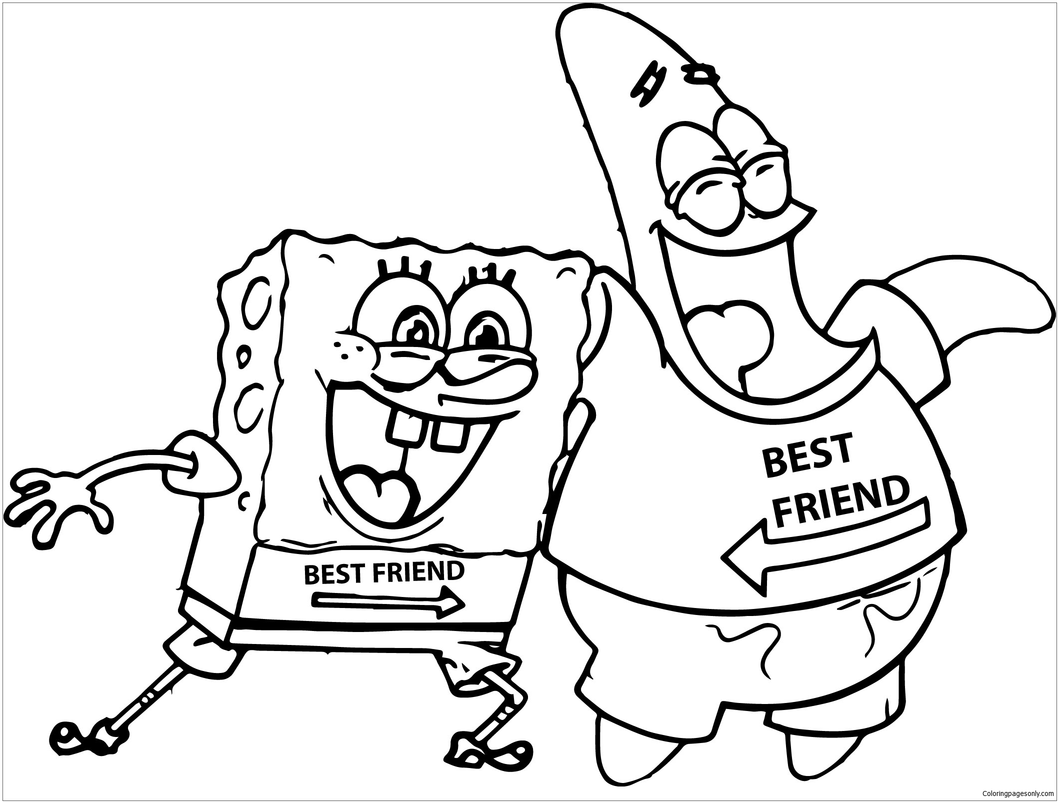 Best Friend Funny Pictures to Color