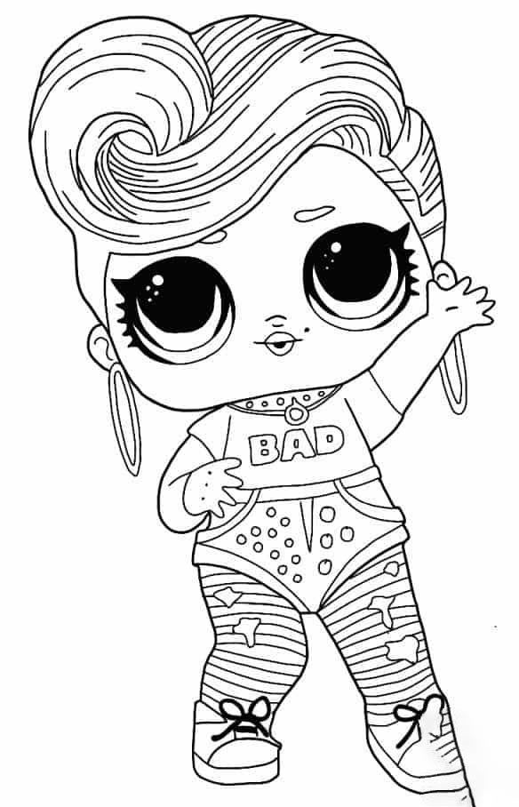 Lol Suprise Doll Bhaddie Coloring Page - Free Printable Coloring Pages