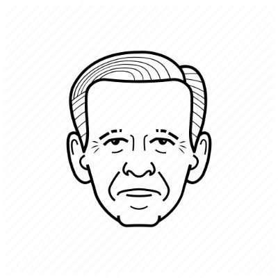 Biden head Coloring Page