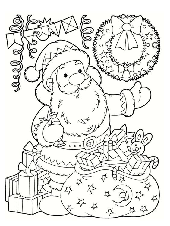 Big Christmas Gift Coloring Page