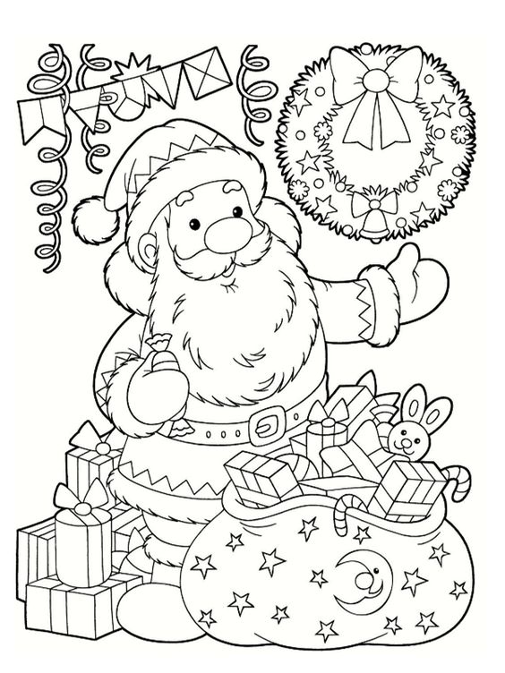 Big Christmas Gift Coloring Page - Free Printable Coloring Pages