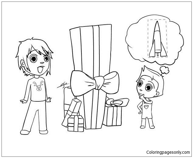 Big Christmas Present Coloring Pages