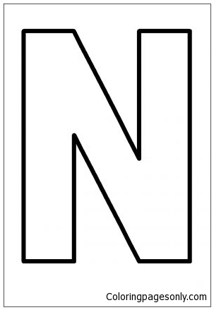 Big Letter N Coloring Pages