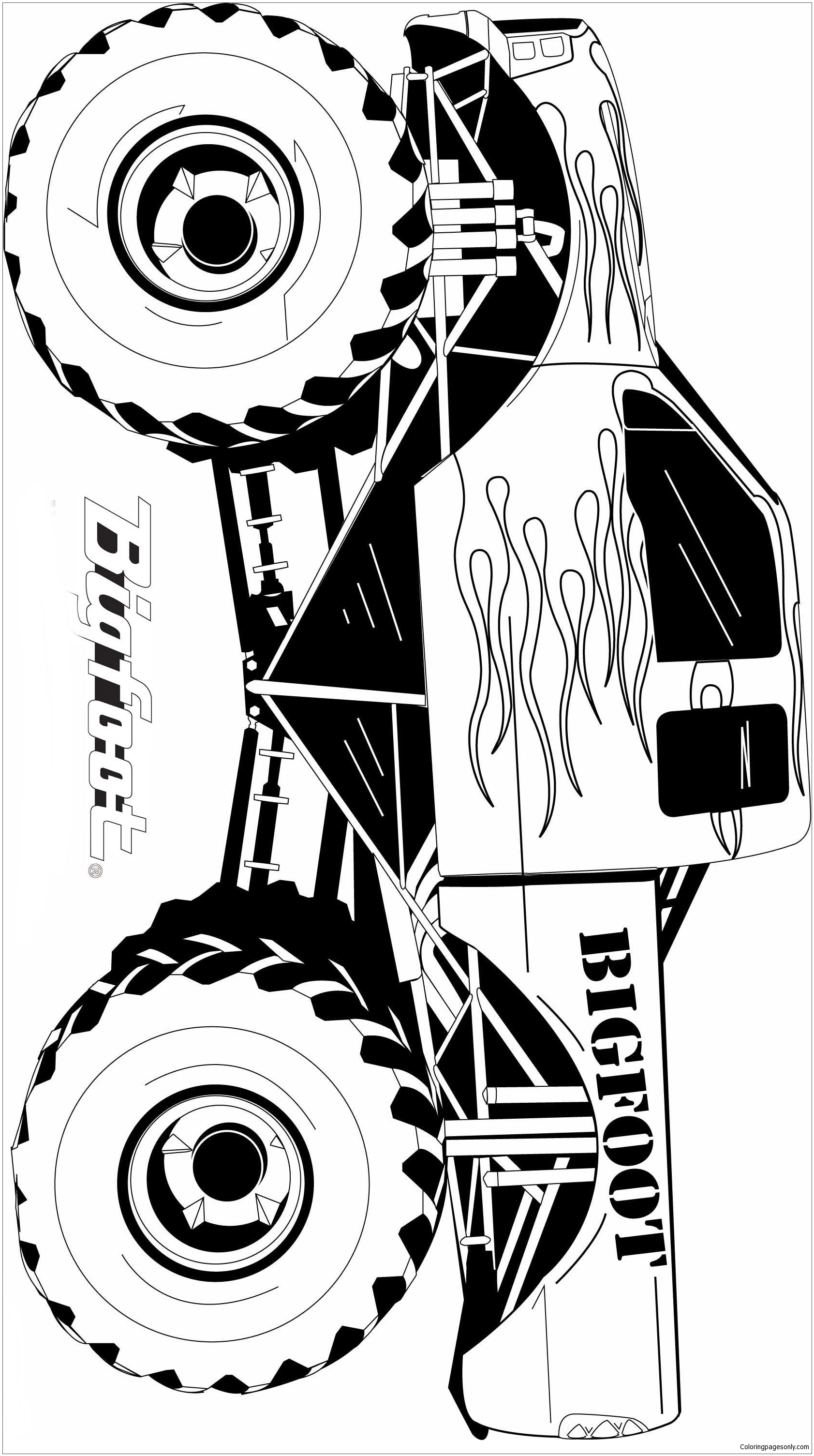 Taz Monster Truck coloring page