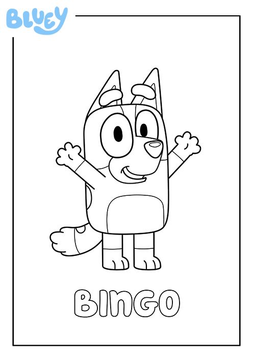 bingo and bluey coloring pages