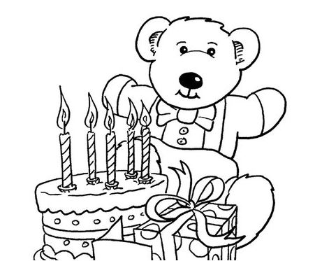 Download Elephant with Balloons Happy Birthday Coloring Pages ...