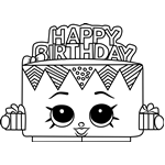 Birthday Betty Shopkins Coloring Pages