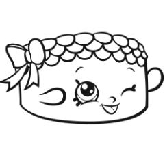 Birthday Cake Becky Shopkins Coloring Page