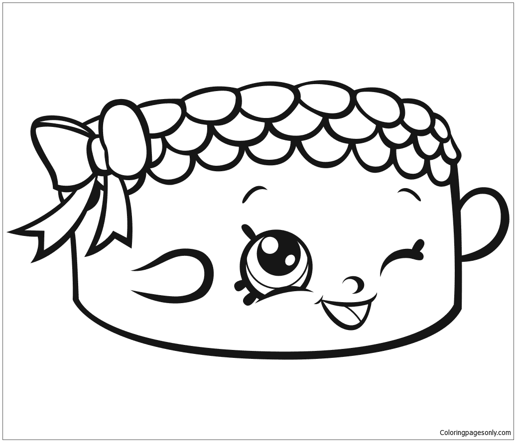 Birthday Cake Becky Shopkins Coloring Pages