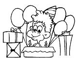 Desenho de presentes de aniversário para meninos para colorir