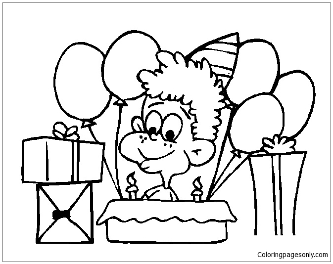 Birthday Gifts For Boys Coloring Pages