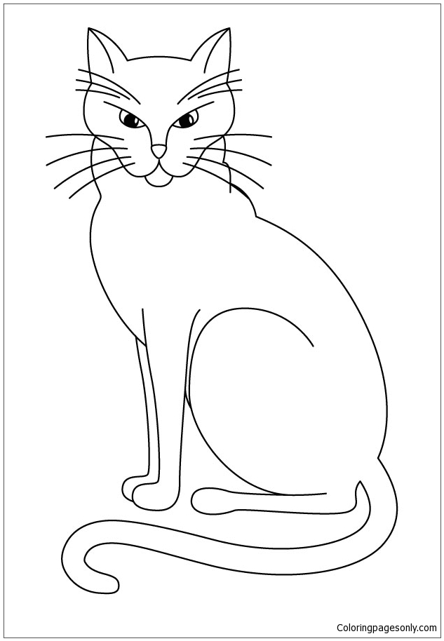Download Black Cat Coloring Page - Free Coloring Pages Online
