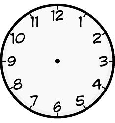 Blank Clock Coloring Pages