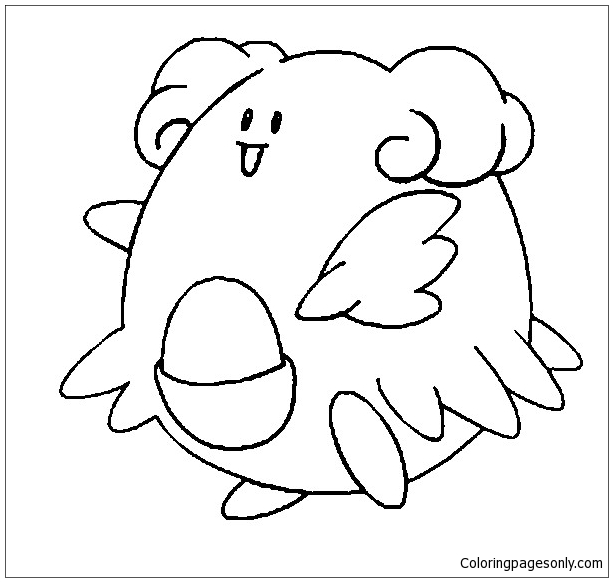 Blissey From Pokemon Coloring Page Free Coloring Pages Online