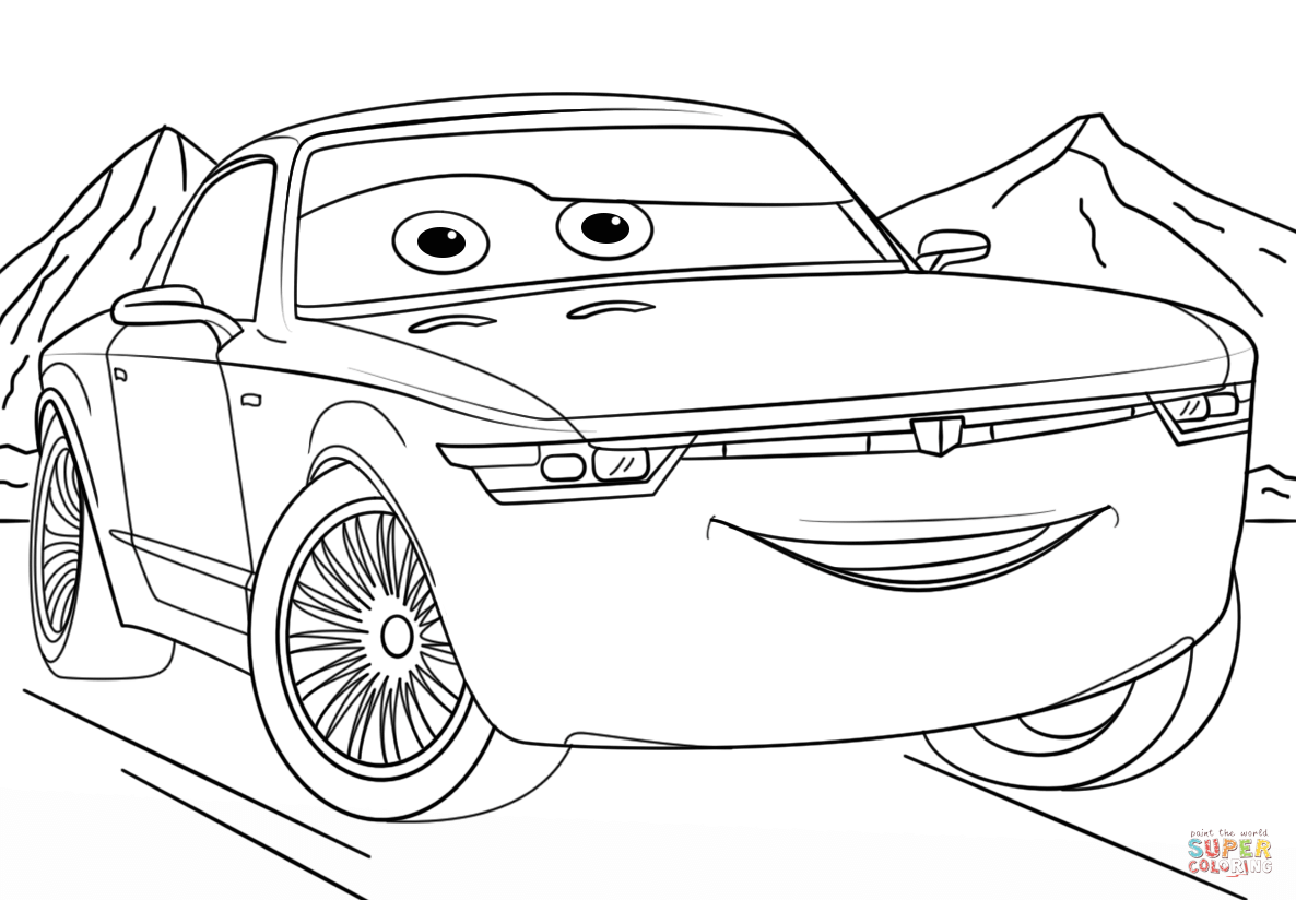 Download Bob Sterling from Cars 3 from Disney Cars Coloring Pages - Cartoons Coloring Pages - Free ...