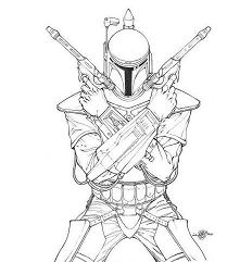Boba Fett 2 Coloring Page