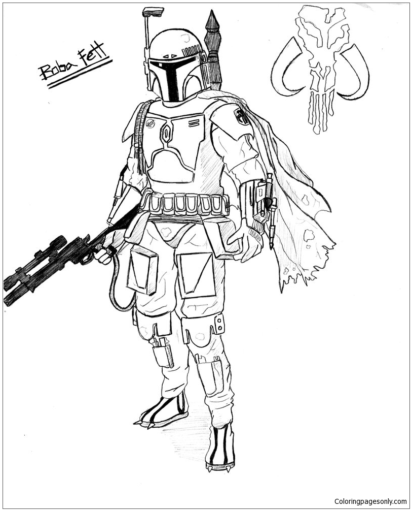 8200 Collections Boba Fett Coloring Pages Printable  HD