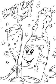 Bottle Of Champagne Coloring Page