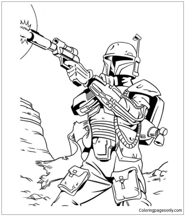 Bounty Hunter Coloring Page