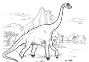 Brachiosaur Dinosaur Coloring Pages