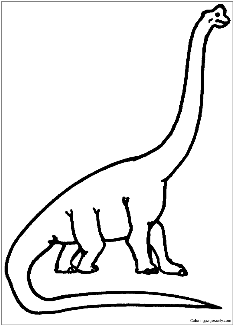 Раскраска Брахиозавр 1