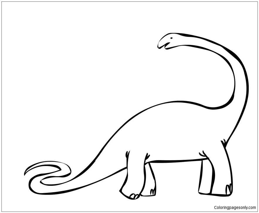 Раскраска Брахиозавр 6