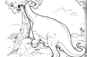 腕龙恐龙 1 Coloring Page