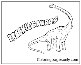 Раскраска Динозавр Брахиозавр