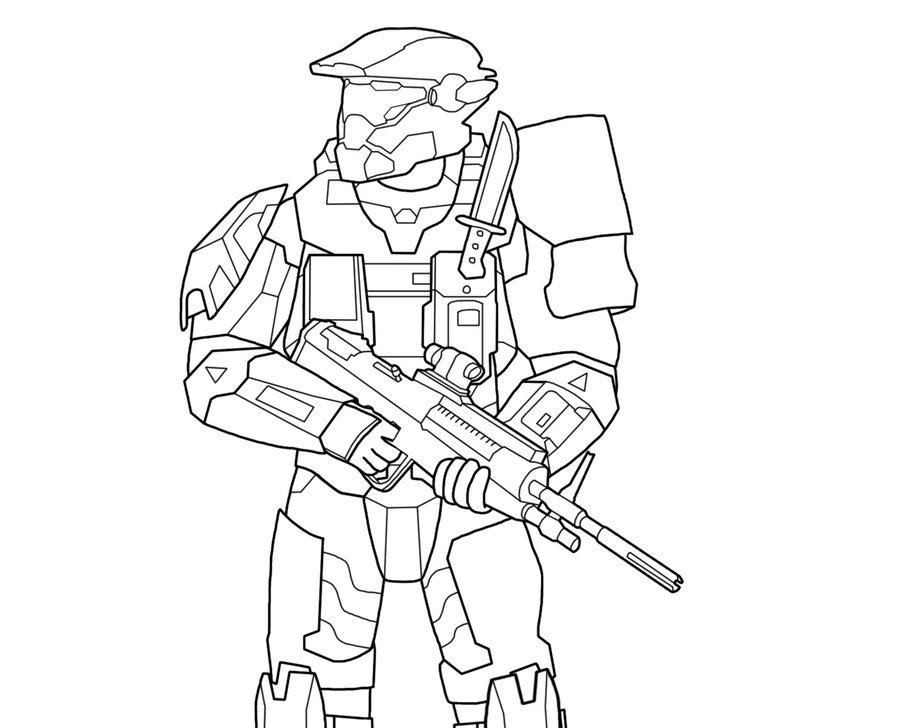Brave Halo Coloring Page