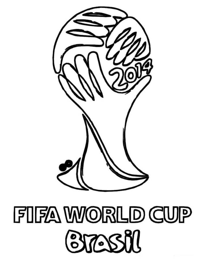 Desenho do logotipo da Copa do Mundo Brasil 2014 para colorir