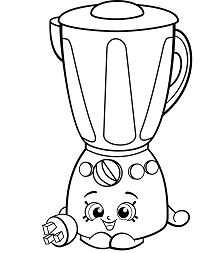 Brenda Blender from Homewares shopkins Coloring Page