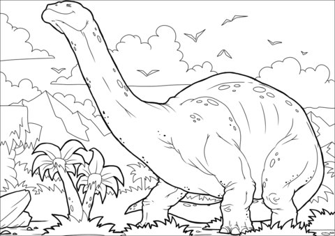 Brontosaurus coloring image Coloring Pages