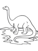 Раскраска динозавр бронтозавр