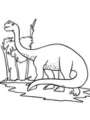 Pagina da colorare di Brontosauro