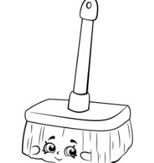 Broom Sweeps Shopkins Coloring Pages