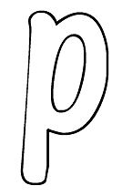 Раскраска Пузырьковая буква P