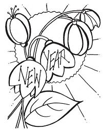 Buds Are Blooming To Welcome New Year Coloring Page