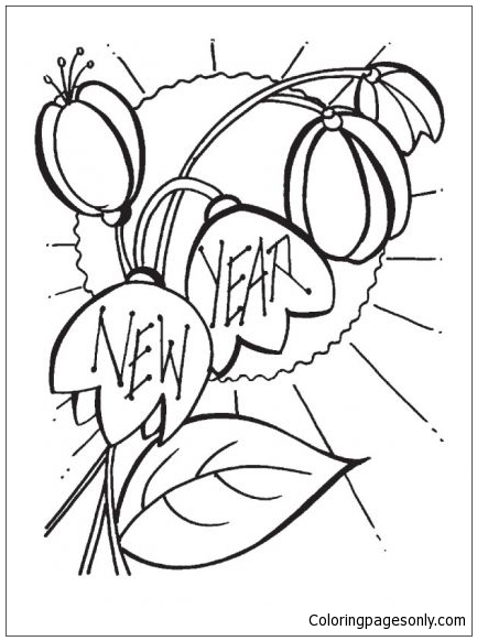 Download Buds Are Blooming To Welcome New Year Coloring Page - Free Coloring Pages Online