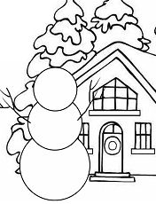 Build Your Own Snowman Coloring Pages