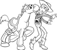 Woody and Bullseye Funny Coloring Pages