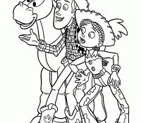 Woody, Jessie and Bullseye Coloring Pages