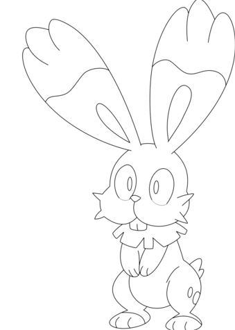 Bunnelby Pokemon Coloring Pages